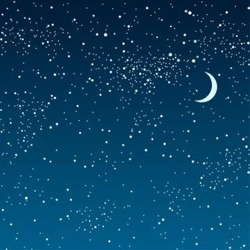 Vector background. Starry night Sky. Eps 10. Stock Illustration