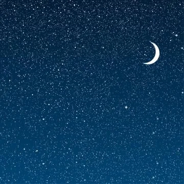 Vector background. Starry night Sky. Eps 10. Stock Illustration