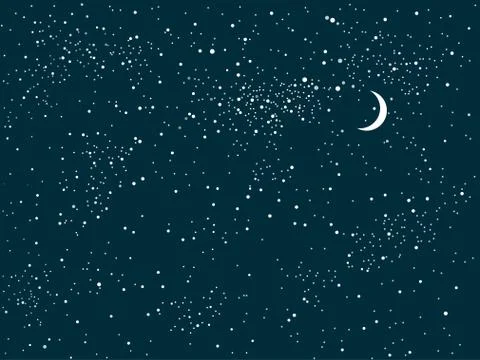 Vector background. Starry night Sky. Eps 10. Stock Illustration