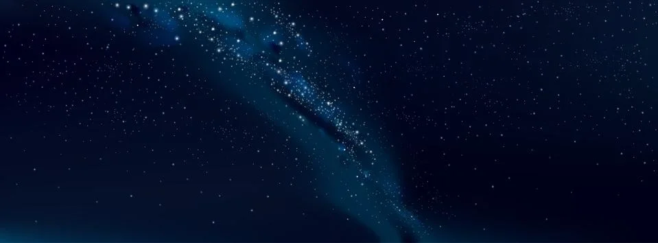 Vector background starry sky and milky way Stock Illustration