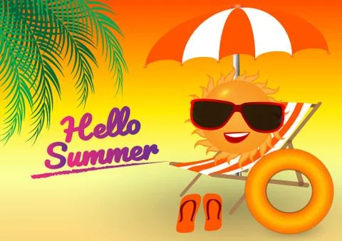 Vector background summer design concept Stock Illustration