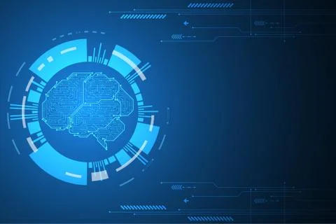 Vector background technology brain. Stock-Illustration