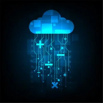 Vector background technology in cloud concept. Stock Illustration