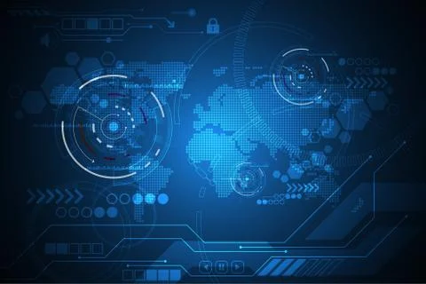 Vector background technology interface. Stock Illustration