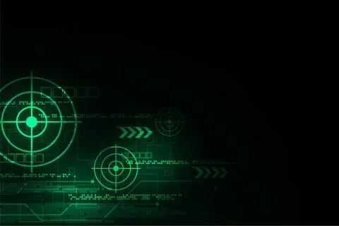 Vector background technology that leads to a goal in the digital world. Stock Illustration