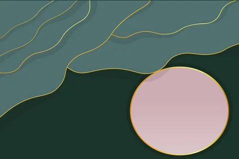Vector background template in green, geometric. Stock Illustration