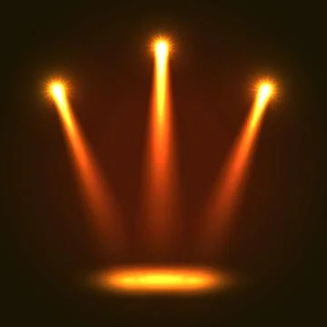 Vector Background With Three Bright Spotlights Stock Illustration