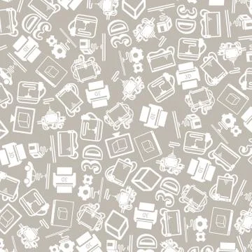 Vector background of the three d printer icons Stock Illustration