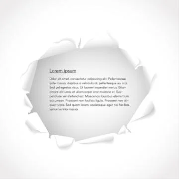 Vector background. Torn paper with copy space for text. Stock Illustration