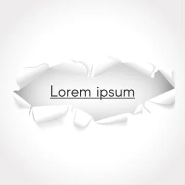 Vector background. Torn paper with copy space for text. Stock Illustration