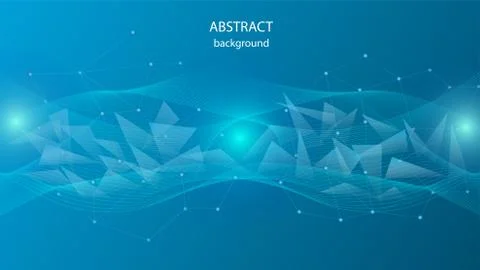 Vector background from transparent triangles and a crystal lattice. EPS 10 Stock Illustration