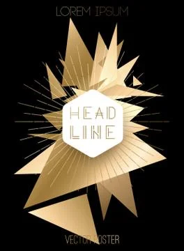 Vector background with triangles. Retro style design for poster or cover Stock Illustration