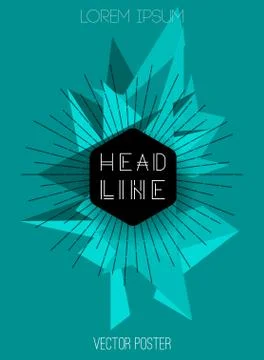 Vector background with triangles. Retro style design for poster or cover Stock Illustration