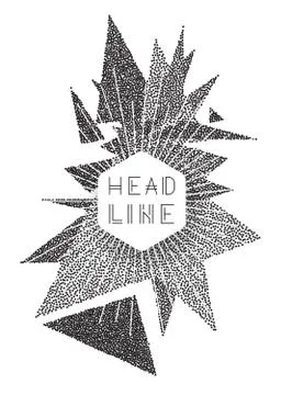 Vector background with triangles. Retro style design for poster or cover Stock Illustration