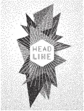 Vector background with triangles. Retro style design for poster or cover Illustrazione stock