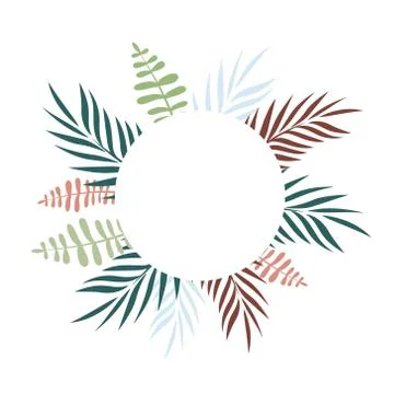 Vector background with tropical leaves. Illustration of tropical leaves Stock Illustration