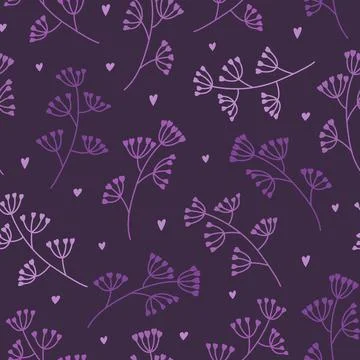 Vector background with unusual plants and flowers. The botanical pattern Stock Illustration