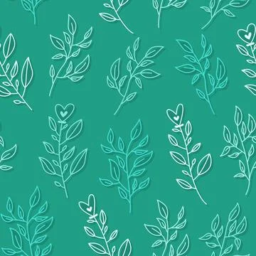 Vector background with unusual plants and flowers. The botanical pattern Illustrazione stock