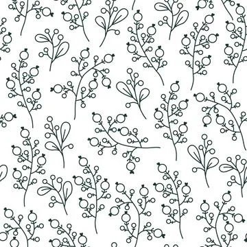 Vector background with unusual plants and flowers. The botanical pattern Stock Illustration