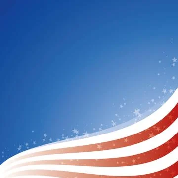 Vector background USA flag with light and stars Stock Illustration