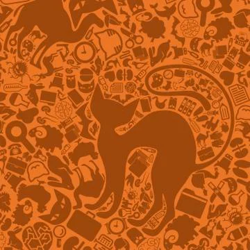 Vector background of the veterinary icons Illustrazione stock