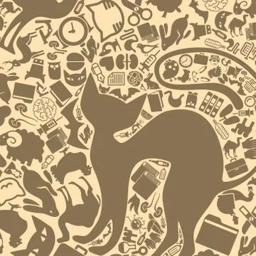 Vector background of the veterinary icons 스톡 일러스트