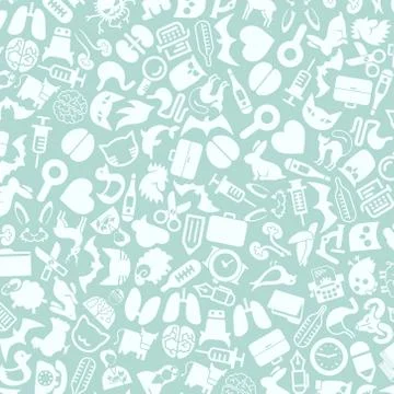 Vector background of the veterinary icons 스톡 일러스트