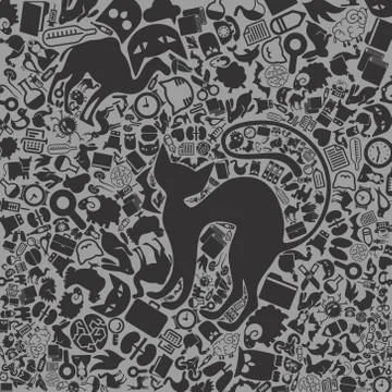 Vector background of the veterinary icons 스톡 일러스트
