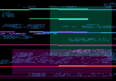 Vector background with VHS effect, Abstract pixel noise. Stock Illustration