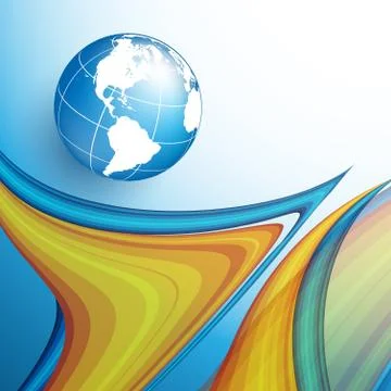 Vector background with wavy lines Stock Illustration