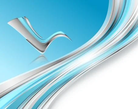 Vector background with wavy lines Stock Illustration