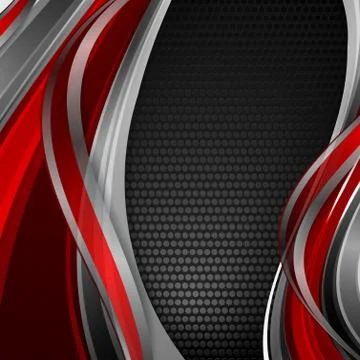 Vector background with wavy lines Stock Illustration