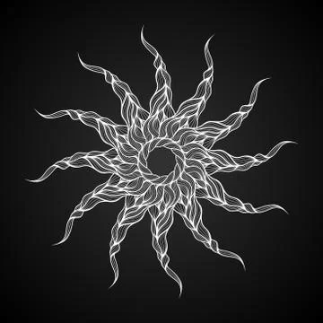 Vector background white long curls hair pattern 스톡 일러스트