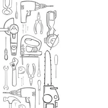 Vector background with  working instrument Stock Illustration