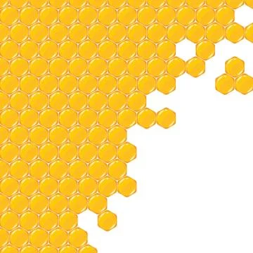 Vector background. Yellow and orange honeycomb. Stock Illustration