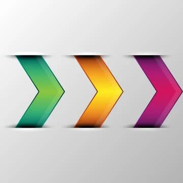 The vector background.Colored arrows Ilustración de archivo