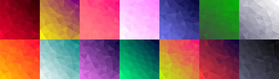 Vector backgrounds in low poly style Stock Illustration