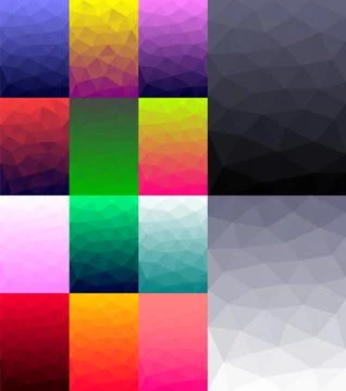 Vector backgrounds in low poly style Stock Illustration