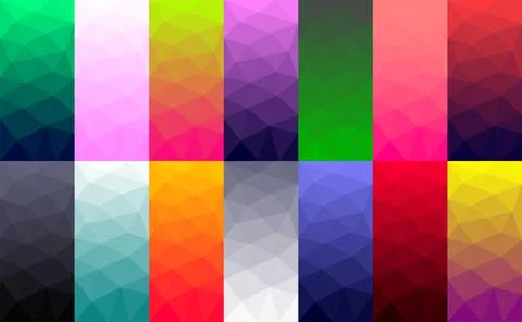 Vector backgrounds in low poly style Illustrazione stock