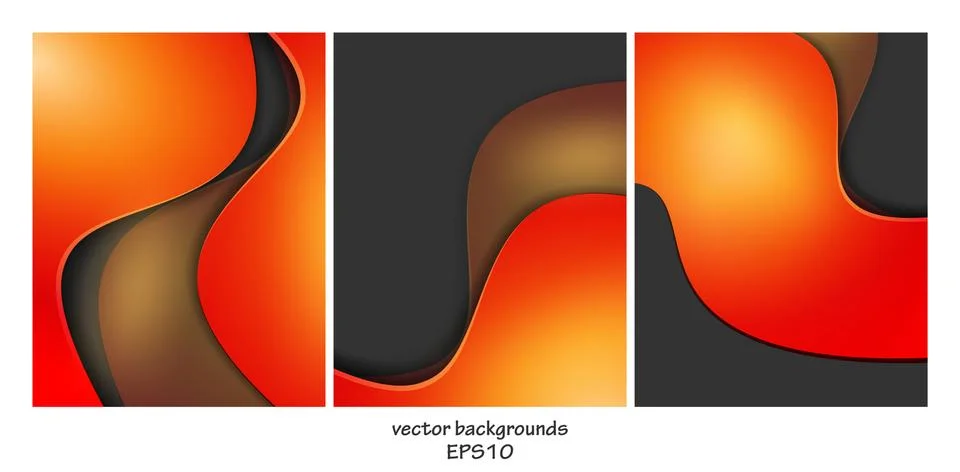 Vector backgrounds set Stock Illustration