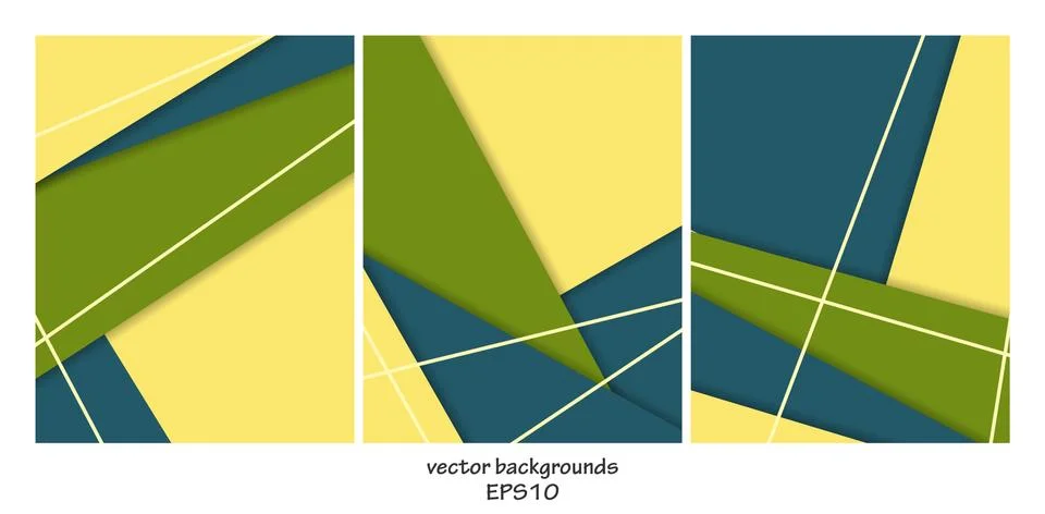 Vector backgrounds set Illustrazione stock
