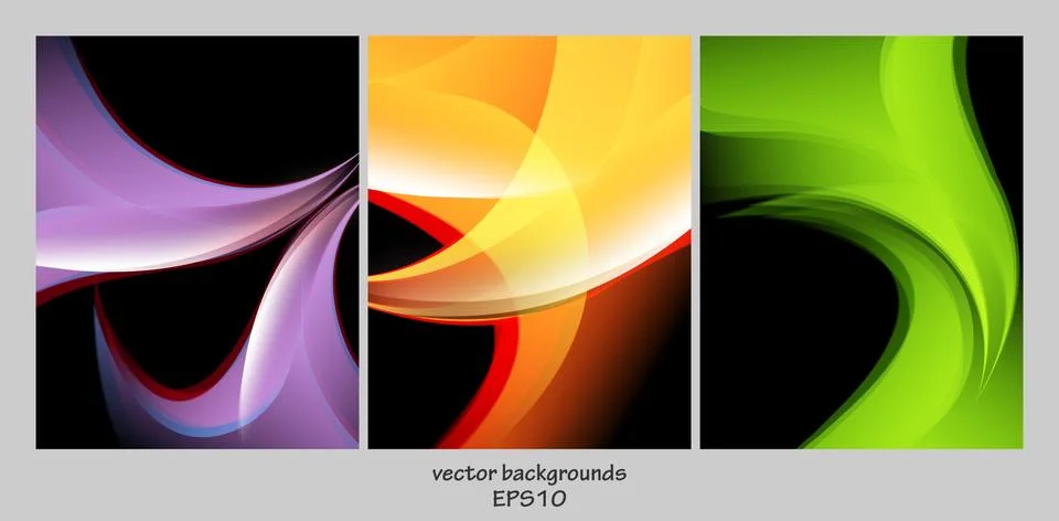 Vector backgrounds set Stock Illustration