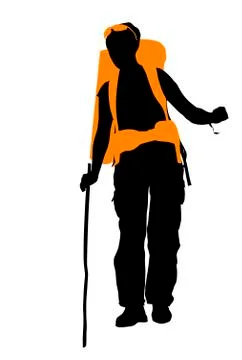 Vector Backpacker Stock Illustration
