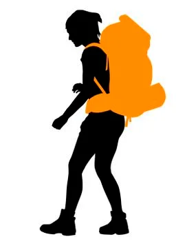 Vector Backpacker Stock Illustration