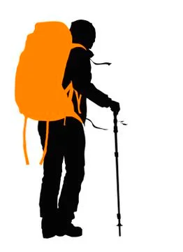 Vector Backpacker Stock Illustration
