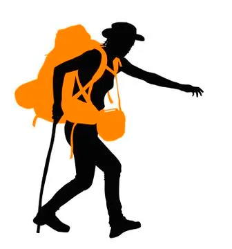 Vector Backpacker Stock Illustration