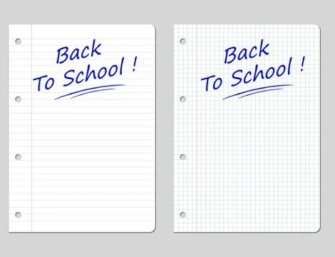 Vector backto school sheet Stock Illustration