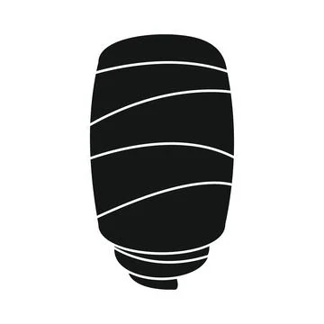 Vector bacon black simple icon isolated on white Illustrazione stock