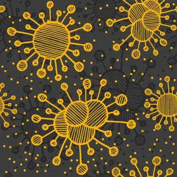 Vector  bacterial background. Eps10 Stock Illustration