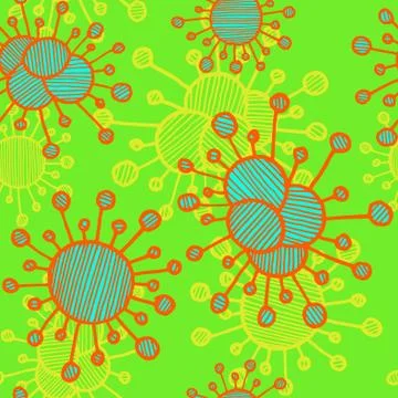 Vector  bacterial background. Eps10 Stock Illustration